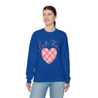 Valentines Day Let Them Plaid Heart Edition Unisex Sweatshirt! Retro! Free Shipping!!!