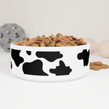 Black and White Cow Print Pet Bowl! Foxy Pets! Free Shipping!!!