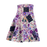 Boho Purple Patchwork Women's Skater Skirt! Free Shipping!