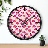 Boho Magenta Pink Print Wall Clock! Perfect For Gifting! Free Shipping!!! 3 Colors Available!