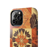 Reddish Orange Star Flower Fall Vibes Tough Phone Cases!