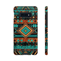 Turquoise Aztec Tough Cases! Cellphone Cases! Multiple Sizes Available! Apple iPhone, Samsung Galaxy, and Google Pixel devices!