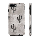 Grey Acid Wash Cactus Western Tough Phone Cases!