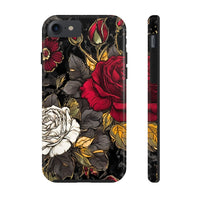 White and Red Roses Gothic Inspired Halloween Tough Phone Cases! Fall Vibes!