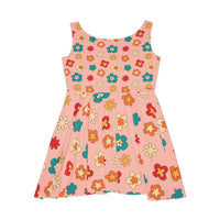 Pink Retro Daisy Print Women's Fit n Flare Dress! Free Shipping!!! New!!! Sun Dress! Beach Cover Up! Night Gown! So Versatile!