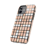 Pastel Pink Checkerboard Tough Phone Cases, Case-Mate!