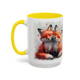 Foxy Lovers Valentines Day Accent Coffee Mug (11, 15oz)! Free Shipping! Microwave and Dishwasher Safe! BPA Free