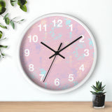 Boho Paint Washed Pink Print Wall Clock! Perfect For Gifting! Free Shipping!!! 3 Colors Available!