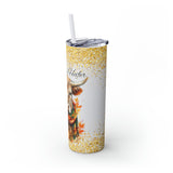 Not Today Heifer Highlander Cow Fall Vibes Skinny Tumbler with Straw, 20oz! Multiple Colors!