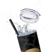 Your So Golden Butterfly Cow Printed Skinny Tumbler with Straw, 20oz! Multiple Colors!