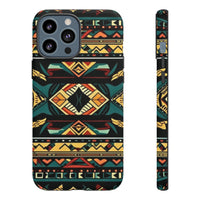 Black Aztec Tough Cases! Cellphone Cases! Multiple Sizes Available! Apple iPhone, Samsung Galaxy, and Google Pixel devices!