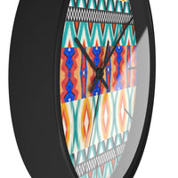 Aztec Print Mint and Orange Wall Clock! Perfect For Gifting! Free Shipping!!! 3 Colors Available!