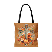 Autumn Steel Blue Floral Fall Vibes Tote Bag!