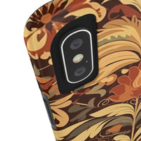 Creamy Brown Floral Fall Vibes Tough Phone Cases!