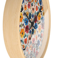 Boho Floral Cream Print Wall Clock! Perfect For Gifting! Free Shipping!!! 3 Colors Available!