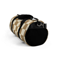 Beige and Cream Plaid Duffel Bag! Free Shipping!!!