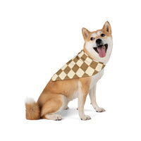 Brown and Cream Plaid Pet Bandana! Foxy Pets! Free Shipping!!!