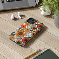 Sunflowers and Daisies Retro Fall Vibes Tough Phone Cases!