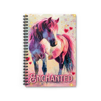 Valentines Day Light Pink Enchanted Horse Spiral Notebook - Ruled Line! Perfect For Gifting!