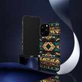 Black Aztec Tough Cases! Cellphone Cases! Multiple Sizes Available! Apple iPhone, Samsung Galaxy, and Google Pixel devices!