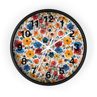 Boho Floral Cream Print Wall Clock! Perfect For Gifting! Free Shipping!!! 3 Colors Available!