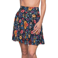 Boho Watercolor Florals Women's Skater Skirt! Free Shipping!