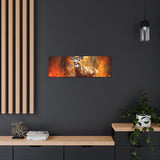 Western Mountain Deer Scenery in Oranges and Browns Canvas Gallery Wraps!