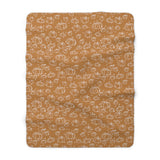 Cream and White Polka Dot Pumpkins Fall Vibes Halloween Sherpa Fleece Blanket!