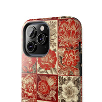 Royal Red Floral Fall Vibes Tough Phone Cases!