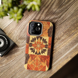 Reddish Orange Star Flower Fall Vibes Tough Phone Cases!