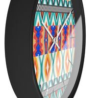 Aztec Print Mint and Orange Wall Clock! Perfect For Gifting! Free Shipping!!! 3 Colors Available!