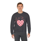 Valentines Day Let Them Plaid Heart Edition Unisex Sweatshirt! Retro! Free Shipping!!!