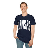 Kansas Groovy Unisex Graphic Tees! Summer Vibes! All New Heather Colors!!! Free Shipping!!!