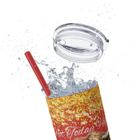 Not Today Heifer Highlander Cow Fall Vibes Skinny Tumbler with Straw, 20oz! Multiple Colors!