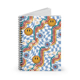 Boho Pastel Plaid Smiley Face Journal! Free Shipping! Great for Gifting!