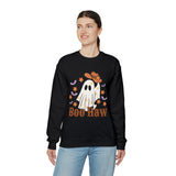 Boo Haw Retro Ghost Unisex Heavy Blend Crewneck Sweatshirt! Halloween! Fall Vibes!