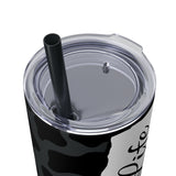 Teacher Life Cow Printed Skinny Tumbler with Straw, 20oz! Multiple Colors!