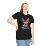 Easter Bunny With Glasses Unisex Graphic Tees! Spring Vibes! All New Heather Colors!!! Free Shipping!!!