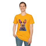 Easter Bunny With Glasses Unisex Graphic Tees! Spring Vibes! All New Heather Colors!!! Free Shipping!!!