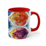 Boho Watercolor Tear Drop Accent Coffee Mug, 11oz! Free Shipping! Great For Gifting! Lead and BPA Free!