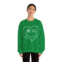 Valentines Day Heart Smiley Star Eye Unisex Sweatshirt! Retro! Plus Sizes Available!