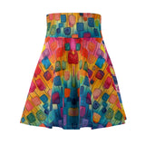 Boho Watercolor Paper Lantern Women's Skater Skirt! Free Shipping!