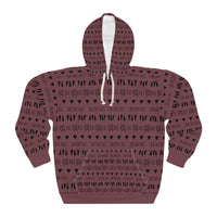 Mauve Purple Aztec Unisex Pullover Hoodie! All Over Print! New!!!