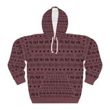 Mauve Purple Aztec Unisex Pullover Hoodie! All Over Print! New!!!