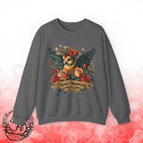 Valentines Day Cupid University Owl 1971 Unisex Sweatshirt! Retro! Plus Sizes Available!