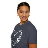 Valentines Day Butterfly Heart Medley White Version Unisex Graphic Tee! All New Heather Colors!!! Free Shipping!!!