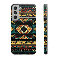 Black Aztec Tough Cases! Cellphone Cases! Multiple Sizes Available! Apple iPhone, Samsung Galaxy, and Google Pixel devices!