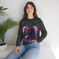 Valentines Day Black Horse Pink Hearts Unisex Sweatshirt! Retro! Free Shipping!!!