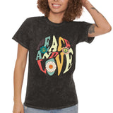 Peace and Love Boho Distressed Unisex Mineral Wash T-Shirt! New Colors! Free Shipping!!!