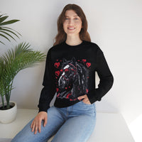 Valentines Day Black Horse Red Hearts Edition Unisex Sweatshirt! Retro! Free Shipping!!!